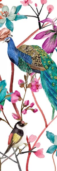 Peacocks: Tangled Garden III by Melissa Wang