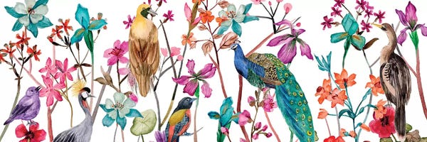 Tropical Living Room: Tangled Garden V by Melissa Wang