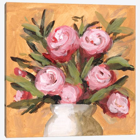 Vase & Roses I Canvas Print #WNG1169} by Melissa Wang Art Print