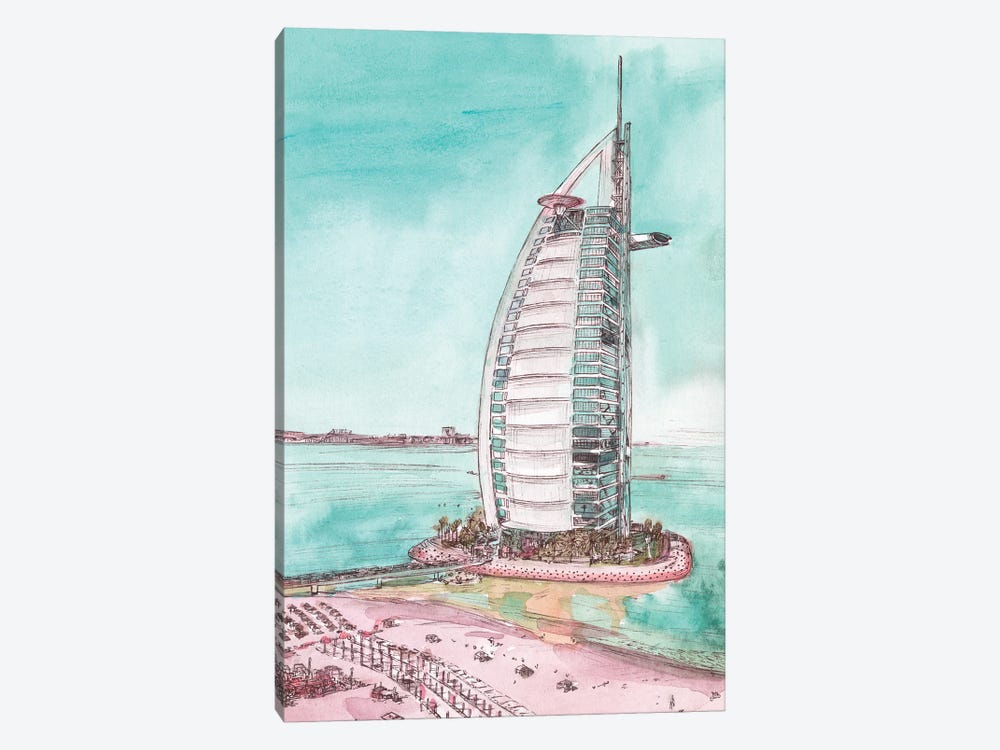 Day Landing Dubai I 1-piece Canvas Art Print