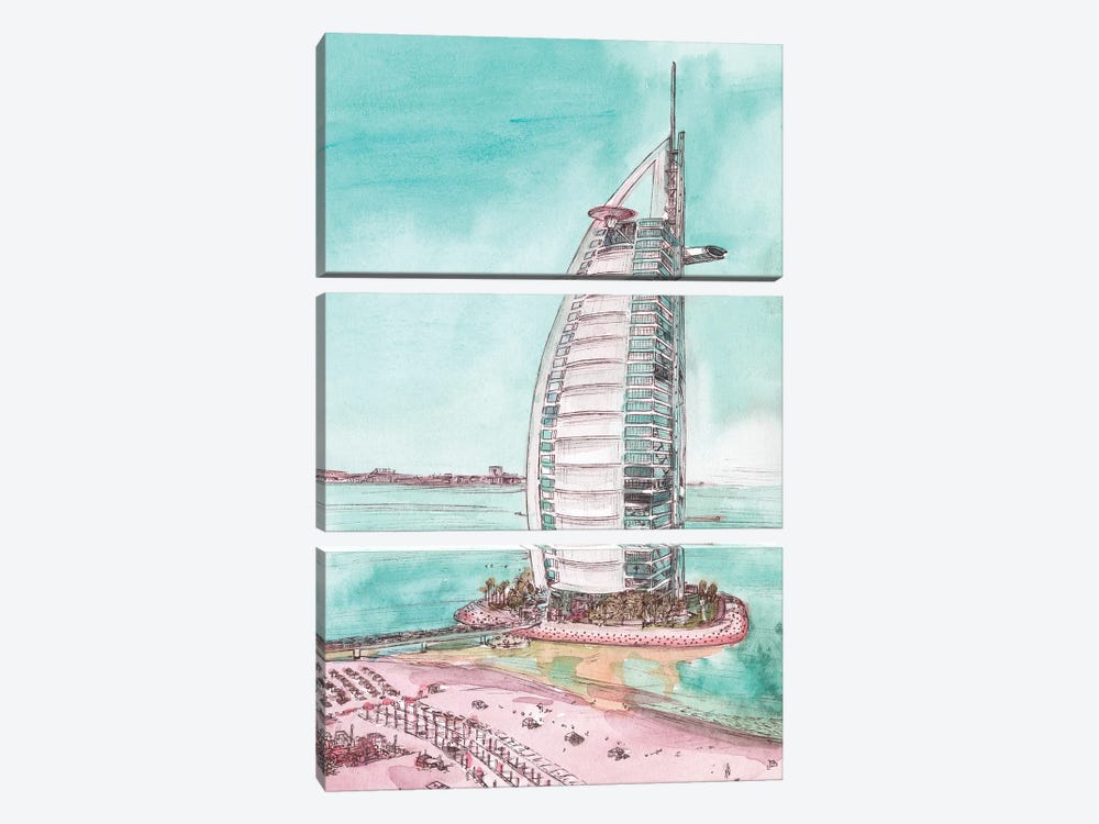 Day Landing Dubai I by Melissa Wang 3-piece Art Print