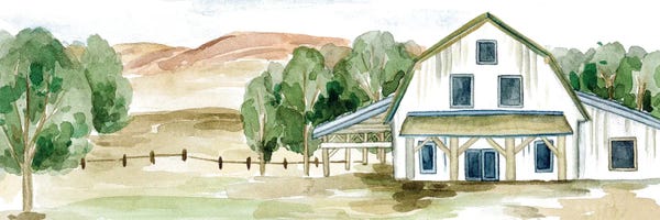 Farms: Farmhouse Landscape II by Melissa Wang