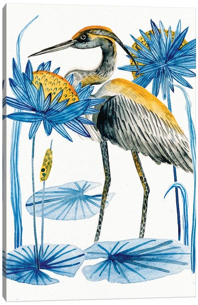 Heron Pond I Canvas Art Print - Heron Art