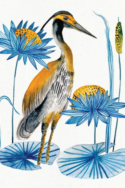 Heron Pond II by Melissa Wang framed wall art