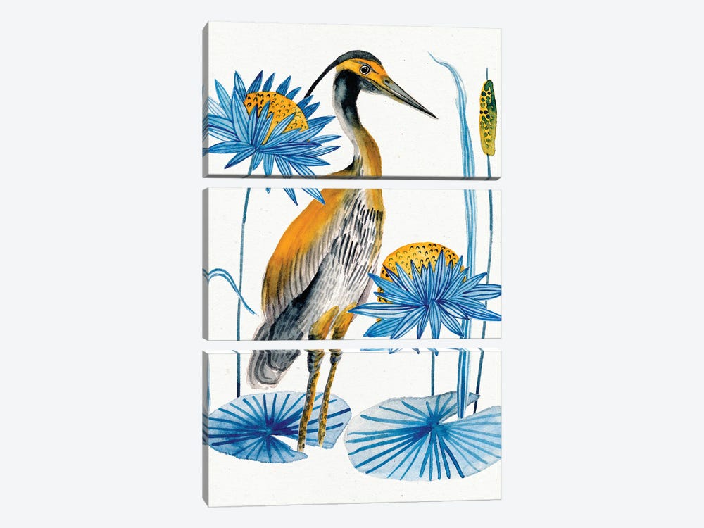 Heron Pond II by Melissa Wang 3-piece Canvas Print