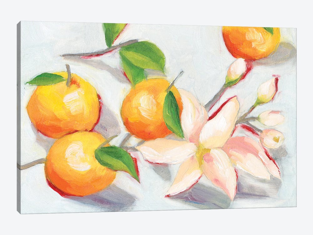 Tangerine Blossoms I by Melissa Wang 1-piece Canvas Wall Art