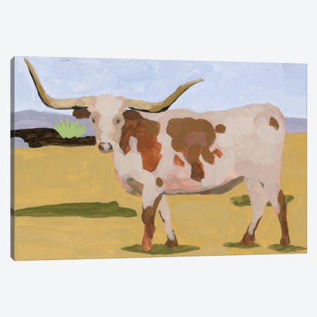 Longhorn Cattle I Canvas Print #WNG1280} by Melissa Wang Canvas Art
