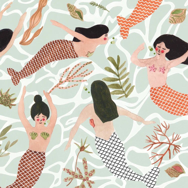 Mermaid At Heart III by Melissa Wang wall art