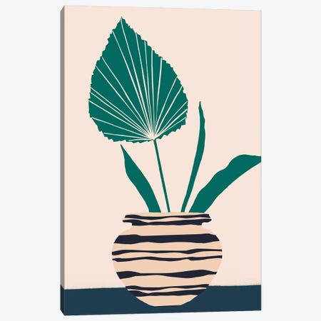 Dancing Vase With Palm I Canvas Print #WNG1476} by Melissa Wang Canvas Art