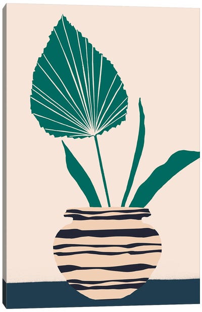 Dancing Vase With Palm I Canvas Art Print - Melissa Wang