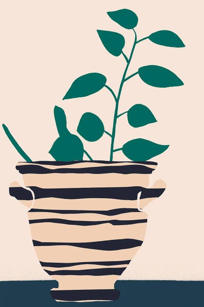 Dancing Vase With Palm II