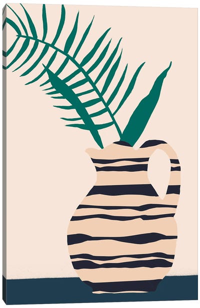 Dancing Vase With Palm III Canvas Art Print - Melissa Wang