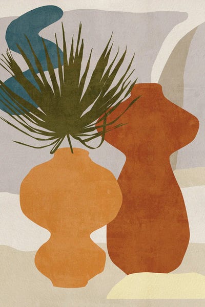 Decorated Vases I by Melissa Wang framed wall art