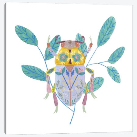 Floral Beetles III Canvas Print #WNG1486} by Melissa Wang Canvas Art Print