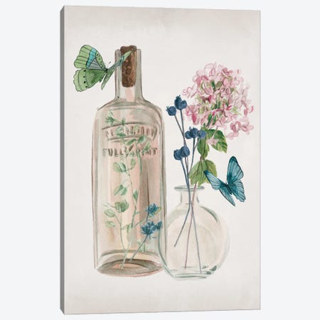 Butterflies & Flowers I Canvas Print #WNG1549} by Melissa Wang Canvas Print