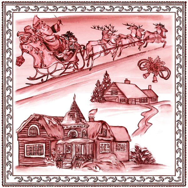 Pine Trees: Christmas Wonderland Toile I by Melissa Wang