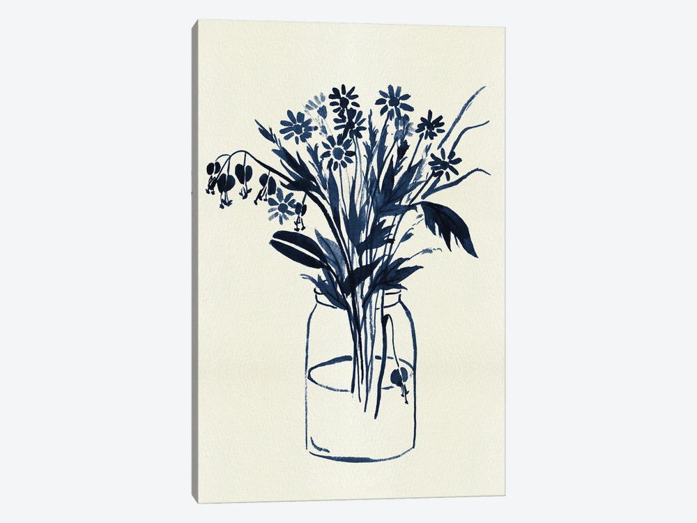 Indigo Floral Vase II by Melissa Wang 1-piece Canvas Artwork