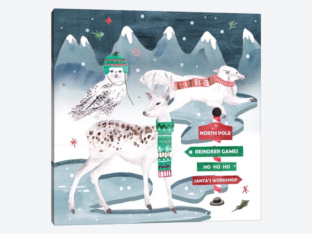 North Pole Friends III by Melissa Wang 1-piece Canvas Print