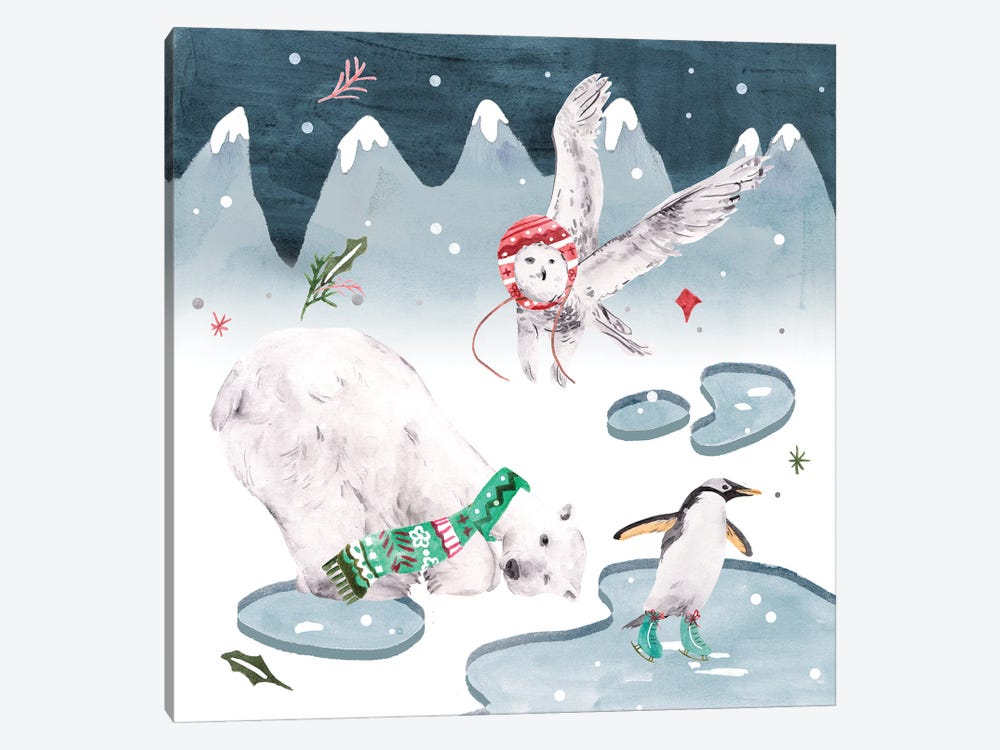 North Pole Friends IV by Melissa Wang 1-piece Canvas Artwork