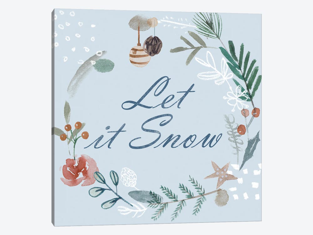 Snowy Christmas IV by Melissa Wang 1-piece Canvas Print