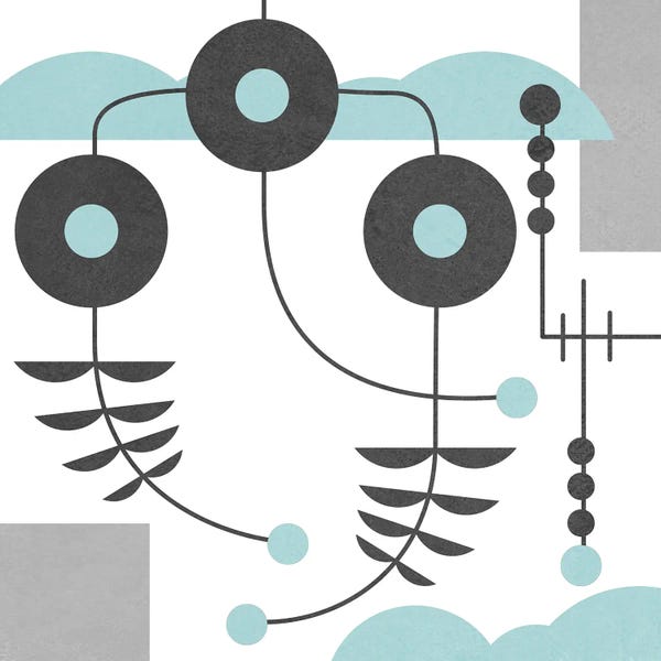 Black & White & Blue: Disco IV by Melissa Wang