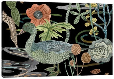 Duck In River IV Canvas Art Print - Melissa Wang