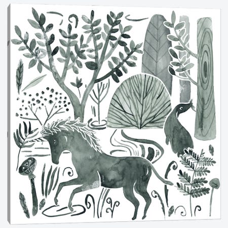 Forest Animals II Canvas Print #WNG1632} by Melissa Wang Art Print