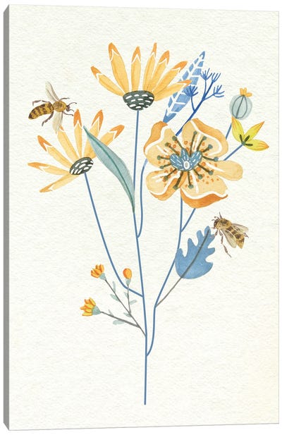 Honey Bees I Canvas Art Print