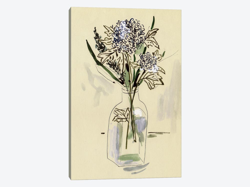 Hydrangea In The Bottle II by Melissa Wang 1-piece Art Print
