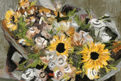 Sunflower Bouquet III by Melissa Wang framed wall art