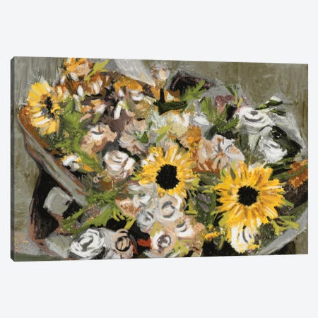 Sunflower Bouquet III Canvas Print #WNG1642} by Melissa Wang Canvas Artwork