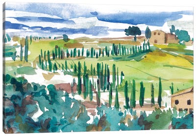 Vibrant Tuscan Landscape II Canvas Art Print - La Dolce Vita