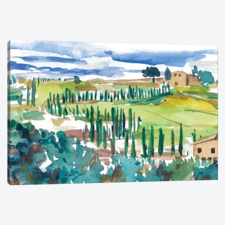 Vibrant Tuscan Landscape II Canvas Print #WNG1646} by Melissa Wang Art Print