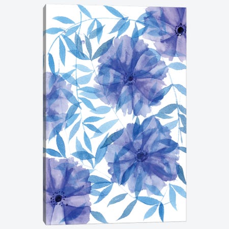 Midnight Flowers I Canvas Print #WNG227} by Melissa Wang Canvas Print