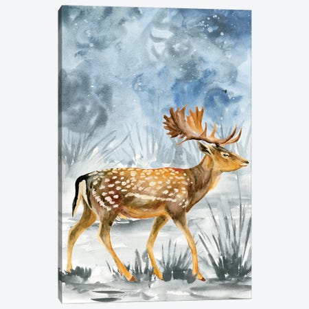 Snowy Night I Canvas Print #WNG247} by Melissa Wang Art Print
