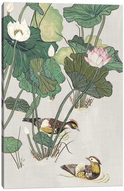 Lotus Pond I Canvas Art Print - Lotus Art