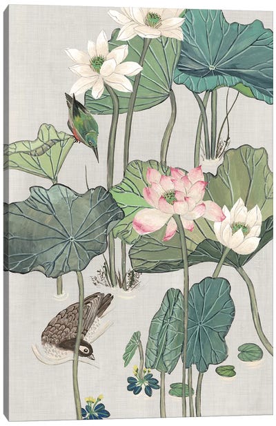 Lotus Pond II Canvas Art Print - Zen Garden