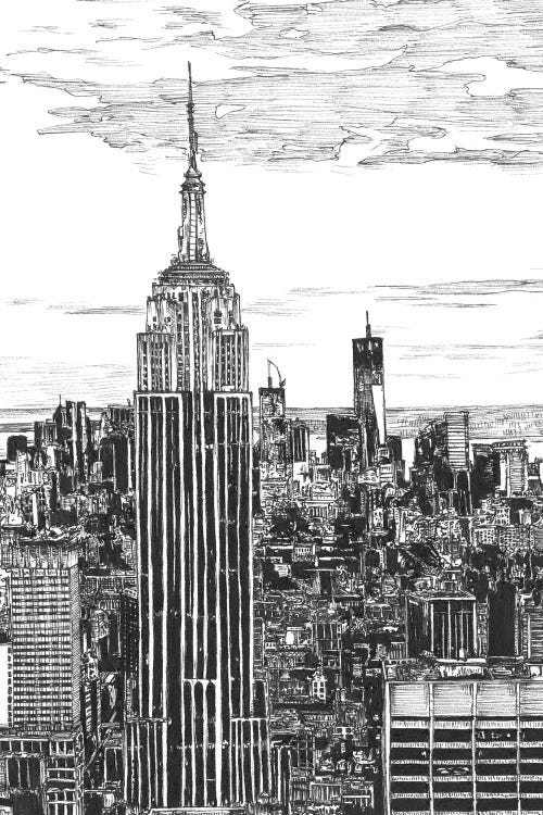 NYC Cityscape in Black & White