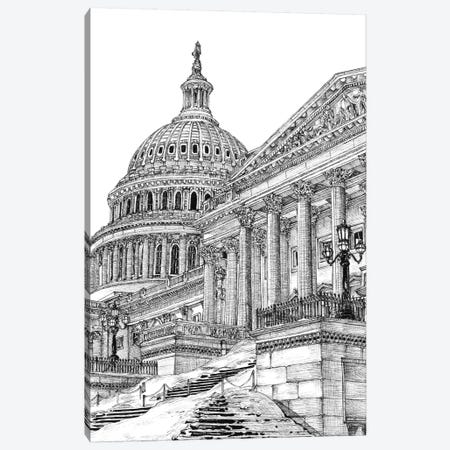 Washington DC Cityscape in Black & White Canvas Print #WNG404} by Melissa Wang Canvas Print
