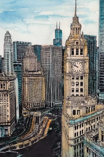 Towers: Chicago Cityscape by Melissa Wang