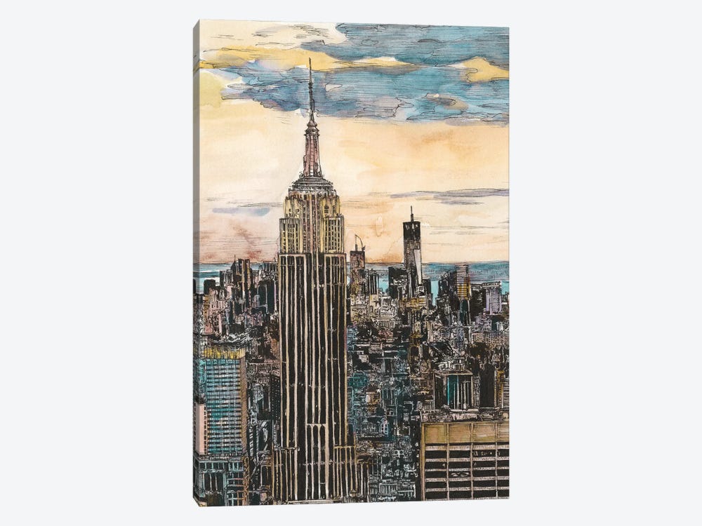 NYC Cityscape by Melissa Wang 1-piece Canvas Print