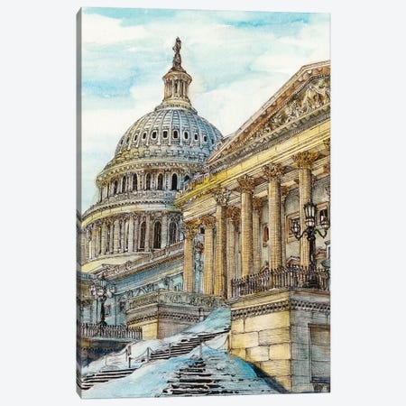 Washington DC Cityscape Canvas Print #WNG457} by Melissa Wang Canvas Art