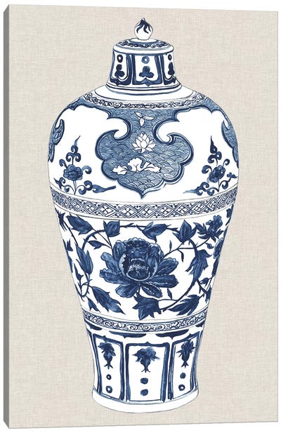 Antique Chinese Vase I Canvas Art Print - Antique & Collectible Art