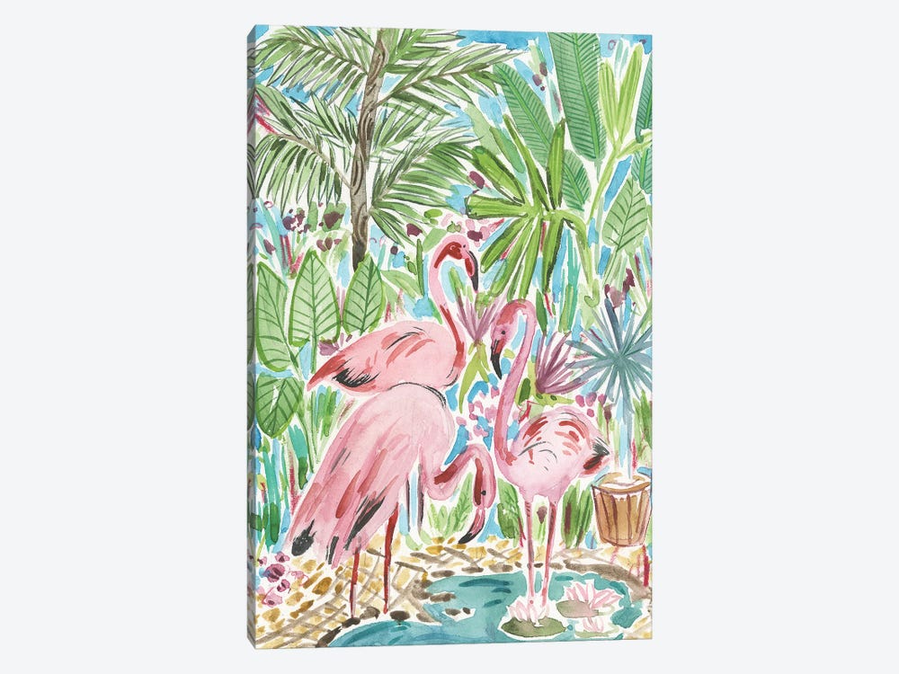 Flamingo Paradise II by Melissa Wang 1-piece Canvas Art