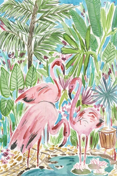 Bohemian Décor: Flamingo Paradise II by Melissa Wang