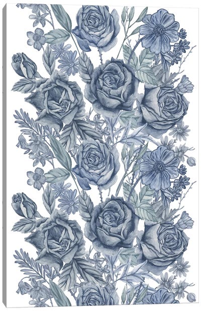 Ice Blue Botanical I Canvas Art Print - Melissa Wang