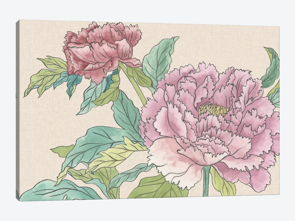 Peony Blooms I by Melissa Wang 1-piece Art Print