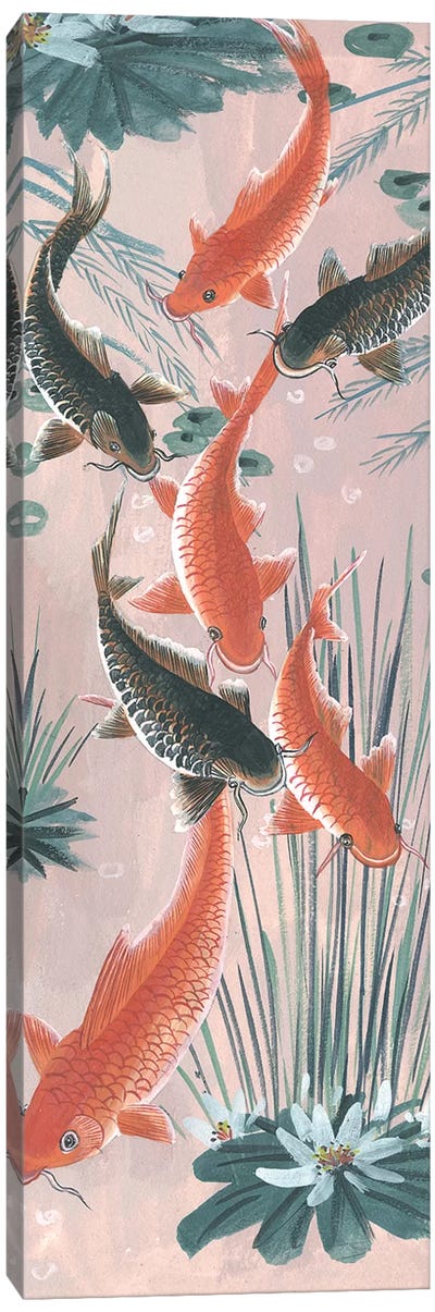Traditional Koi Pond I Canvas Art Print - Koi Fish Art