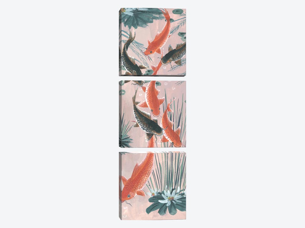 Traditional Koi Pond I by Melissa Wang 3-piece Art Print