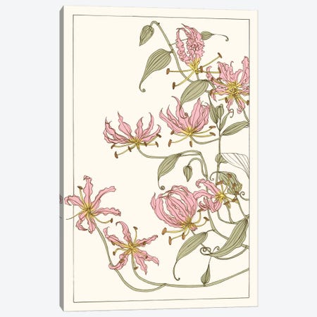 Botanical Gloriosa Lily I Canvas Print #WNG57} by Melissa Wang Canvas Art Print